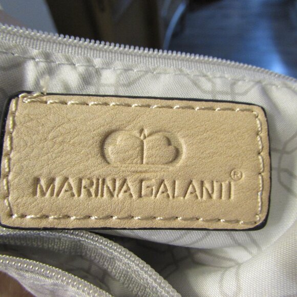 Marina Galanti Italian Large Tan & Sequin Adjustable Crossbody Strap 14" - Picture 3 of 11